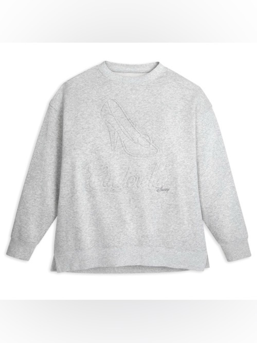 Disney Cinderella Light Gray Embroidered Cinderella Sweater